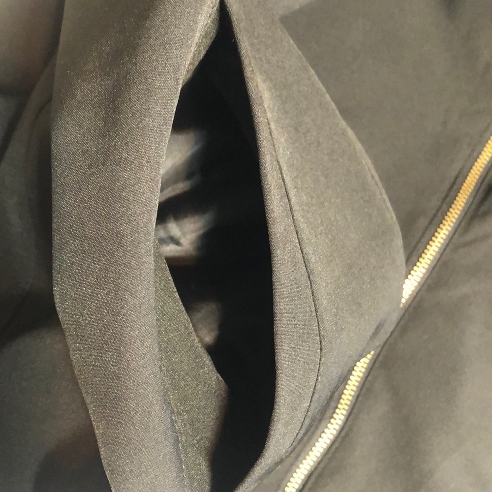 Roz & Ali Asymmetrical Zip Black Moto Lightweight Jacket/Shirt Medium - Picture 12 of 14
